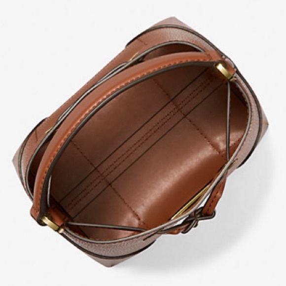 Michael Kors Mercer Small Pebbled Drawstring Leather Bucket Bag - Picture 2 of 3